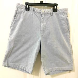 G H Bass Co. Mens Shorts Blue Flat Front Chino Shorts Size 32
